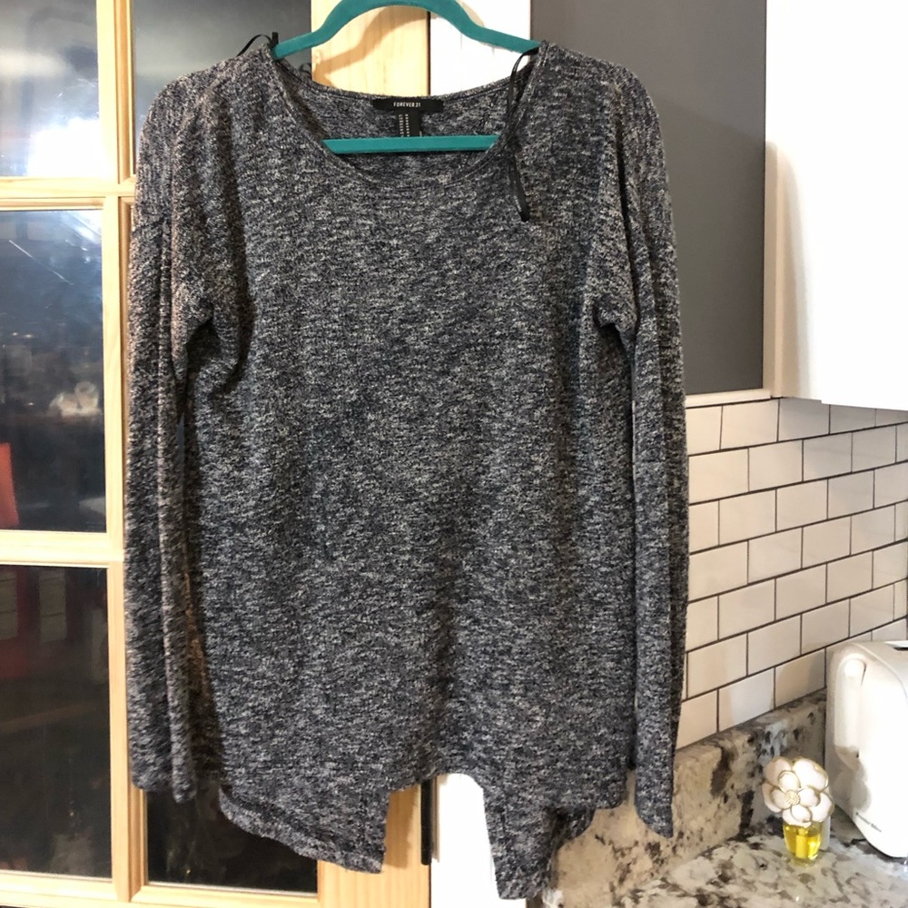 Grey knitted sweater